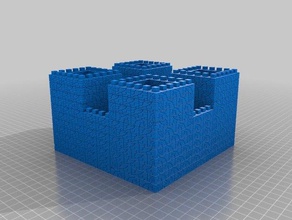 château de blocs construction des v2 3d l'impression buildacastle modèle jouet 3d print model - Mito3D