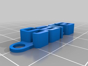 keychain sara 2 organization customized 3d print model - Mito3D