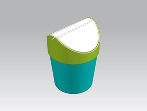 wastebasket household 3d print model - Mito3D