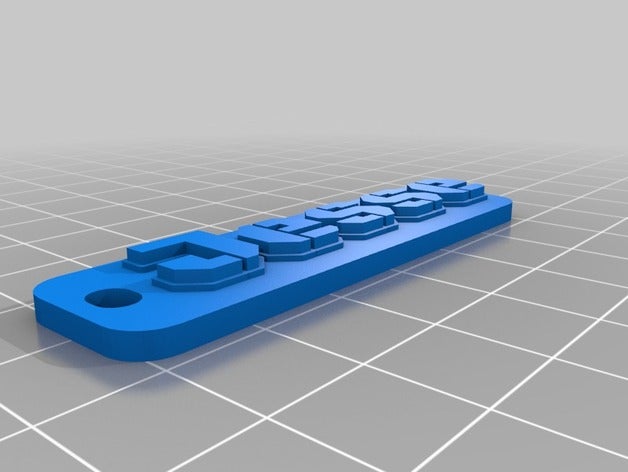 mijn maat multiline-tag-sleutelhanger jesse organisatie 3D print model - Mito3D