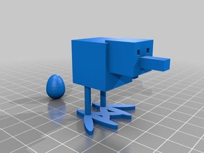 minecraft pollo video giochi 3d print model - Mito3D