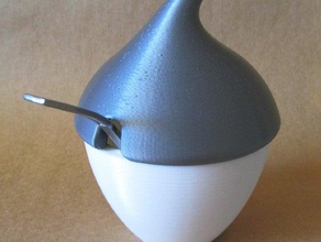 acorn sugar pot kitchen dining 3d print model - Mito3D