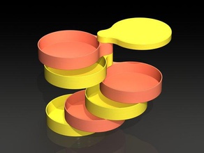 les petits trucs de l'organisateur accessoires la boîte forme cylindrique pilule casemate à pilules 3d print model - Mito3D