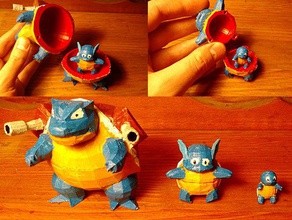 ruso de anidación pok&eacutedolls criaturas blastoise pokemon figuras juguete squirtle wartortle 3d print model - Mito3D