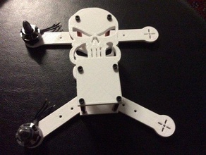 schedel botten 180 mini quadcopter rc voertuigen de drone drones fpv fpv250 racer 3d print model - Mito3D
