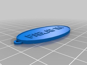 fablab mn oval keychain keychains customized 3d print model - Mito3D