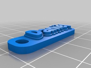 özelleştirilmiş çok satırlı etiket Anahtarlık daniel benim organizasyon 3d print model - Mito3D