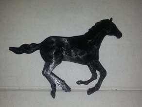 puritas de caballo a la mitad esculturas 3d print model - Mito3D
