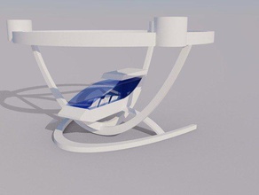 zarif yolcu insansız uçağı dikey iniş kalkış 3d baskı uçak araba kavram tasarım gelecek jet pervane rc uav araç model 3d print model - Mito3D