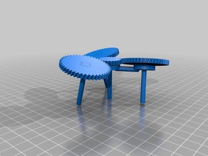 tilty versnellingen 3d het afdrukken experimenteel mechanische - model planetaire overbrenging speelgoed 3d print model - Mito3D