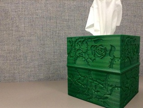 brier rose scatola del tessuto famiglia materiali di consumo x3g kleenex box carta solidworks 3d print model - Mito3D