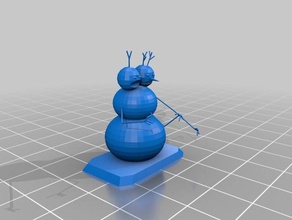 gestoorde mutant killer monster sneeuw goon spelletjes calvin hobbes cartoon strips sneeuwpop 3d print model - Mito3D