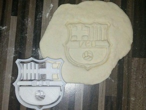 barcelona cortador de galletas cocina comedor 3d cortadores cookiecutter fcbarcelona el fc 3d print model - Mito3D