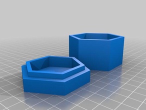 parametric polygonal lidded box containers lid customizer 3d print model - Mito3D
