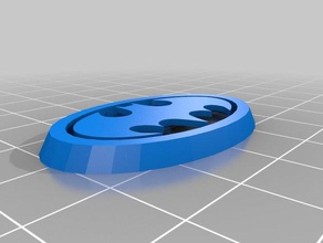 batman logo black outer ring 2 colour printer 3d printing 3d print model - Mito3D