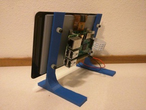 stand de la raspberry pi oficial pantalla electrónica 3d print model - Mito3D
