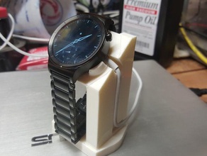 minimalistische huawei horloge opladen staan de mode openscad smart watch kijk stand 3d print model - Mito3D