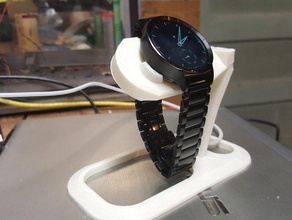 angled huawei watch charging stand fashion openscad 3d print model - Mito3D