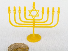 menorah model religious artifact props candle candleholder holder cultural culture jewish religion 3d print model - Mito3D