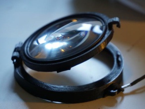 flip lens holder meikon underwater camera housing dioptre macro scuba 3d print model - Mito3D
