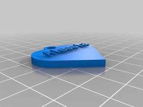 ma personnalisé pendentif cœur 3d print model - Mito3D