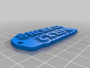 toms keychain organization customized 3d print model - Mito3D