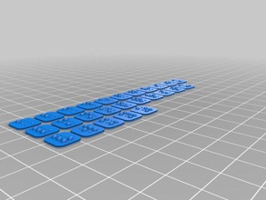 my customized braille keyboard covers v23 customisable tools 3d print model - Mito3D