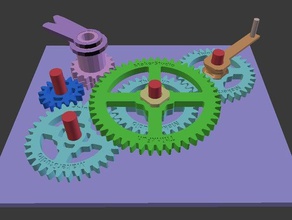 horloge engrenages le bricolage thinkfunchallenge 3d print model - Mito3D