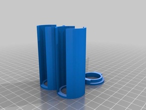 coin storage tubes cap 2x20 organization customized 3d print model - Mito3D