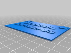 mahalo la tarjeta de recompensas signos logotipos 3d print model - Mito3D