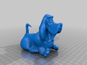 gran perro en la cabeza a los animales art basset hound modelo mascota cachorro escultura 3d print model - Mito3D
