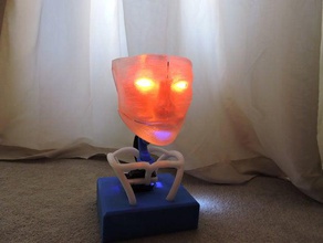animados robot humanoide de la cabeza robótica arduino halloween servo 3d print model - Mito3D