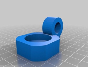 toilet seat hinge base bathroom 3d print model - Mito3D