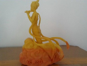 chinese ancient beauty godthe goddess moon people 3d print model - Mito3D