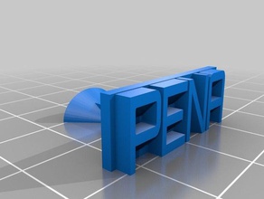 my customized cufflink pena- no support glue hassle costume 3d print model - Mito3D