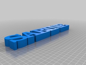 mijn aangepaste tekst de borden logo ' s 3d print model - Mito3D