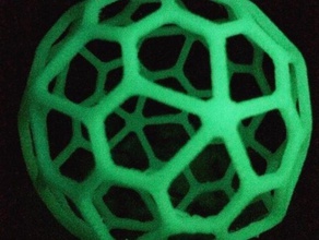 küçük beşgen hexecontahedron matematik sanat 3dhubs hızlı baskı geek hediye parlayan karanlık hexexontahedron çokyüzlülere 3d print model - Mito3D