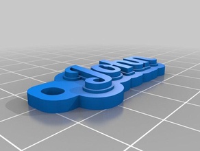 mijn maat multiline-tag-sleutelhanger john organisatie 3d print model - Mito3D
