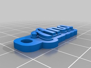 mijn maat multiline-tag-sleutelhanger ana organisatie 3d print model - Mito3D