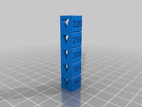 meu personalizados temp calibração de torre fixa 200+ 3d impressão testes 3d print model - Mito3D
