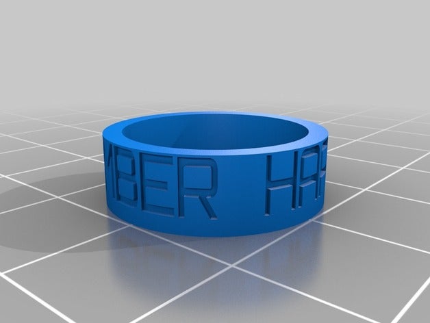 amber haar ring ringen maat 3D print model - Mito3D