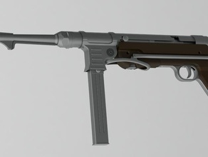 mp40 fonctionnelle de l'assemblée accessoires jeu arme à feu la réplique l'arme ww2 seconde guerre mondiale 3d print model - Mito3D