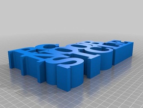 pcnoobsicle variable word sculptures customized 3d print model - Mito3D