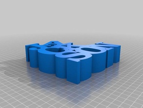 mijn aangepaste variabele woord sculptuur jackson beelden 3d print model - Mito3D