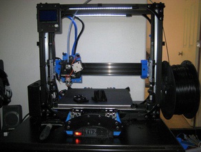 openbuilds v-slot axe lulzbot taz 45 imprimantes 3d pièces roulement en boîte linéaires à billes linéaire openrail openscad ouvrir construit 5 l'axe z 3d print model - Mito3D