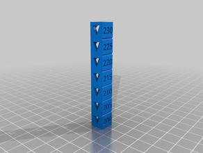 temp de calibración la torre 3d impresión pruebas personalizado 3d print model - Mito3D