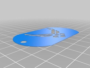 air force dog tag keychains 3d print model - Mito3D