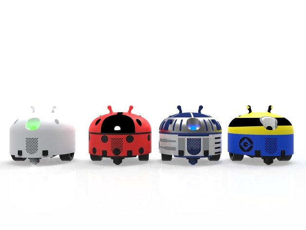 uzaylı android bot Robotik arduino caster özelleştirilmiş minion motor r2d2 sensörü oyuncak tekerlek 3D print model - Mito3D