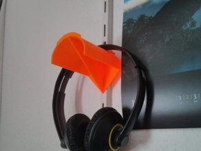 headphone rest organization computer headphones hooks shelves 3d print model - Mito3D