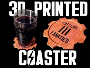 fallout fanatics coaster remix kitchen dining drink 4 3d print model - Mito3D
